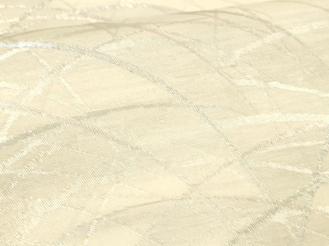 平和屋着物*夏物 六通柄袋帯 草葉文 銀糸 正絹 逸品 DAAV3908cm
