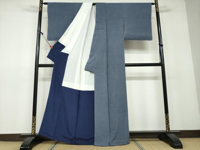 平和屋着物●江戸小紋 小紋師 飯島輝也 鮫小紋柄 正絹 逸品 未使用 DAAV4896ud