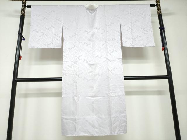 平和屋着物●長襦袢 無双仕立て 七宝地紋 藤色 正絹 逸品 未使用 DAAV4898ud