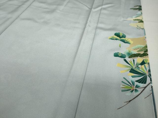 平和屋着物●豪華色留袖 友禅 作家物 流水風景草花文 正絹 逸品 DAAV4957ud