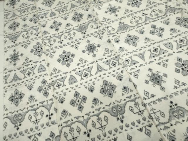 平和屋着物●上質な紬 幾何学文様 正絹 逸品 DAAV4989ud