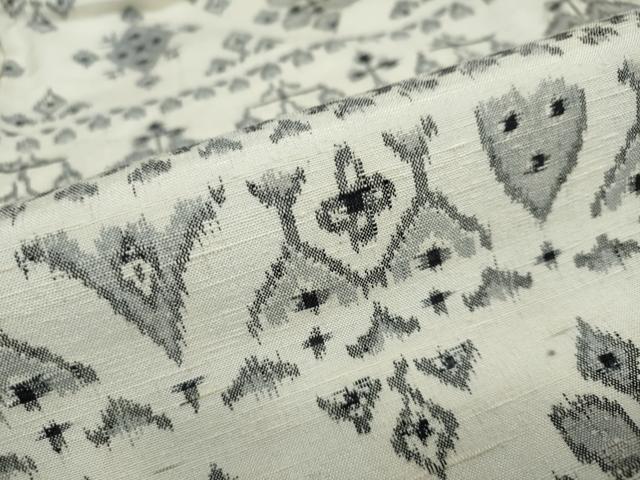 平和屋着物●上質な紬 幾何学文様 正絹 逸品 DAAV4989ud