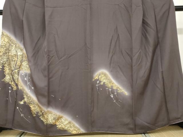 平和屋着物●訪問着 駒刺繍 枝垂れ草花文 暈し染め 金銀彩 正絹 逸品 DAAV4990ud