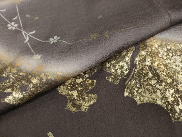 平和屋着物●訪問着 駒刺繍 枝垂れ草花文 暈し染め 金銀彩 正絹 逸品 DAAV4990ud
