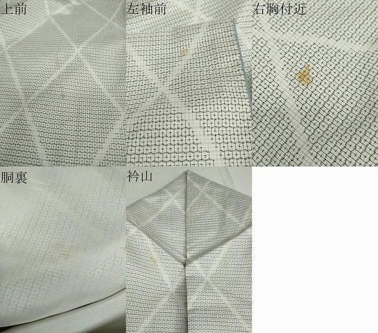 平和屋着物●本場大島紬 白大島 100亀甲 菱文 正絹 逸品 DAAV4998ud