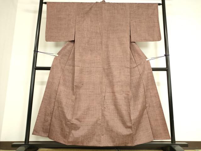 平和屋着物▽上質な紬 単衣 霞文 正絹 逸品 DAAV5021az