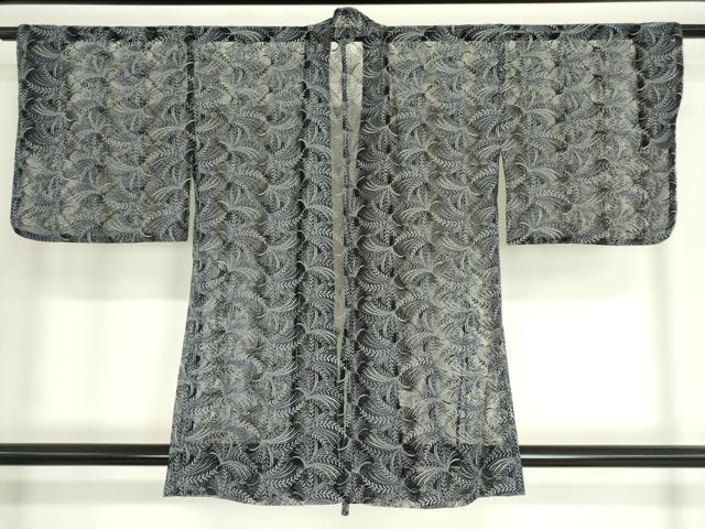 平和屋着物▽道中着 スリーシーズン 春夏秋 塵除け 総レース 草葉文 DAAV5066az