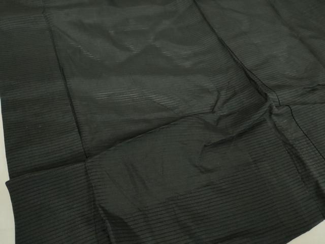 平和屋着物▽男性 黒紋付 長羽織 絽 正絹 逸品 DAAV5069az