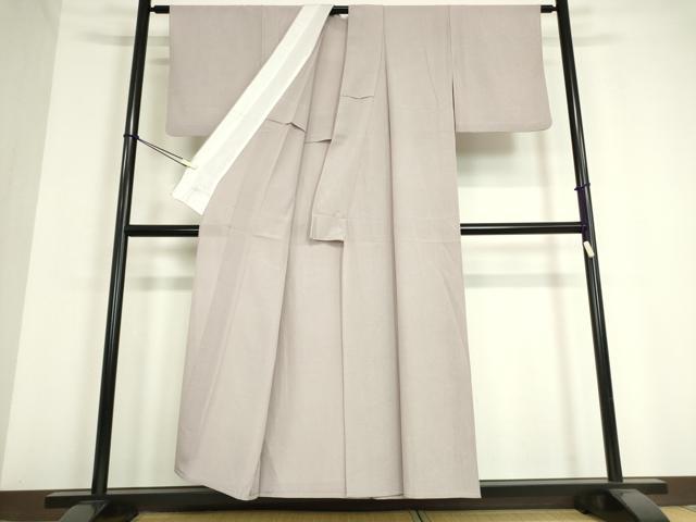 平和屋着物*夏物 江戸小紋 絽縮緬 鮫小紋柄 牡丹鼠色 正絹 逸品 DAAV5086az