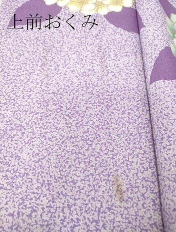 平和屋着物▽訪問着 単衣 草花文 金彩 洗える着物 DAAV5171az
