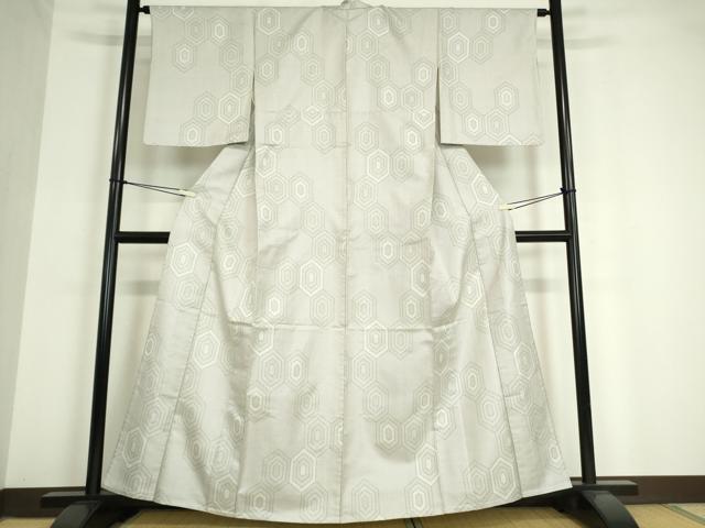 平和屋着物▽小紋 単衣 亀甲柄 DAAV5183az