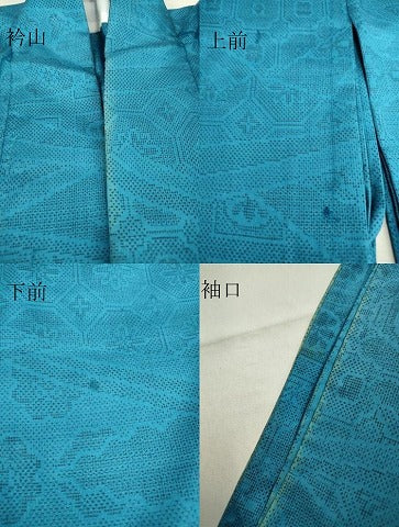 平和屋着物▽本場大島紬 単衣 亀甲花文 140亀甲 正絹 逸品 DAAV5207az