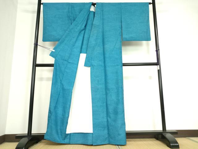 平和屋着物▽本場大島紬 単衣 亀甲花文 140亀甲 正絹 逸品 DAAV5207az