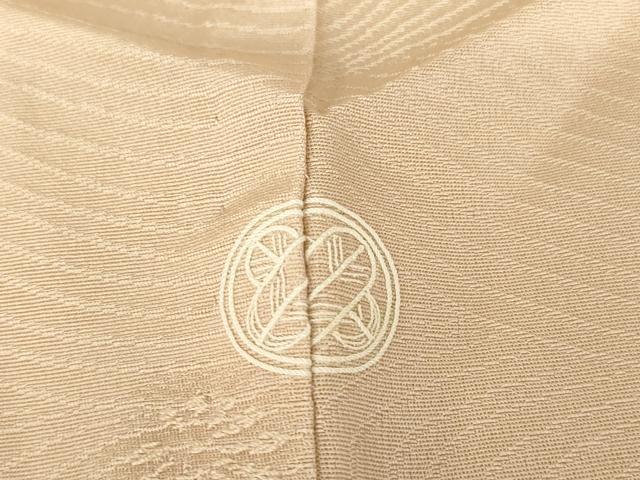 平和屋着物▽上質な色無地 単衣 流水花地紋 肌色 正絹 逸品 DAAV5217az