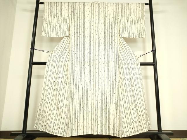 平和屋着物▽上質な小紋 単衣 枝蕾 正絹 逸品 DAAV5226az
