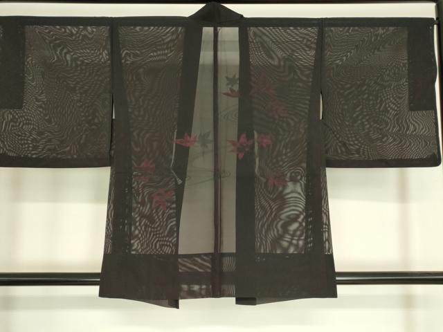 平和屋着物▽羽織 スリーシーズン 春夏秋 塵除け 紗 竜田川文 正絹 逸品 DAAV5229az