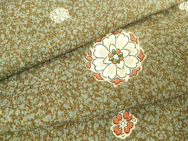 平和屋着物▽上質な小紋 単衣 舞花文 正絹 逸品 DAAV5327az