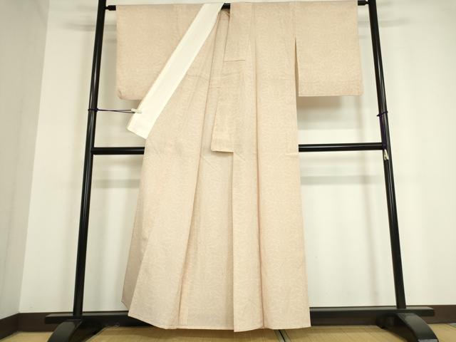 平和屋着物▽本塩沢 単衣 花尽くし 110亀甲 正絹 逸品 DAAV5342az