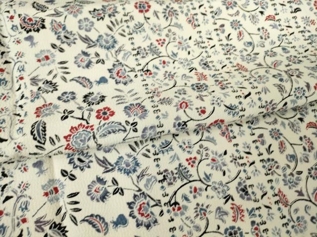 平和屋着物▽上質な小紋 単衣 更紗花間道 正絹 逸品 DAAV5361az
