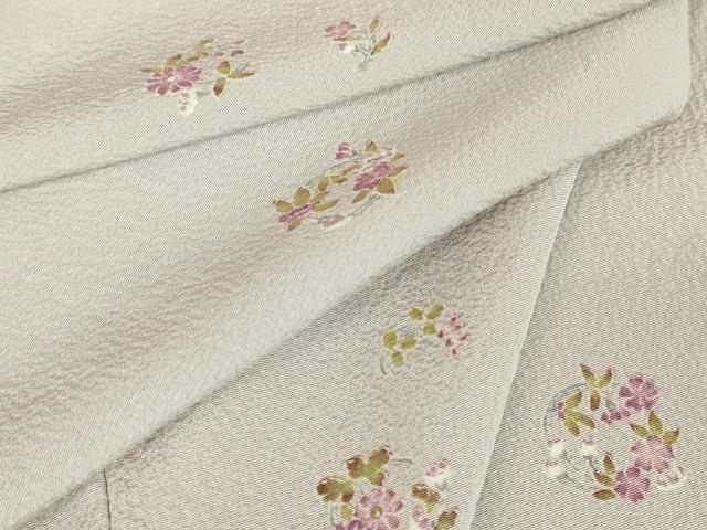 平和屋着物▽上質な小紋 単衣 花丸文 正絹 逸品 DAAV5367az