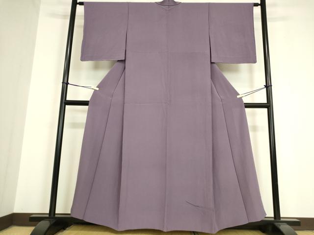 平和屋着物▽上質な色無地 単衣 竜胆色 正絹 逸品 未使用 DABE4300az
