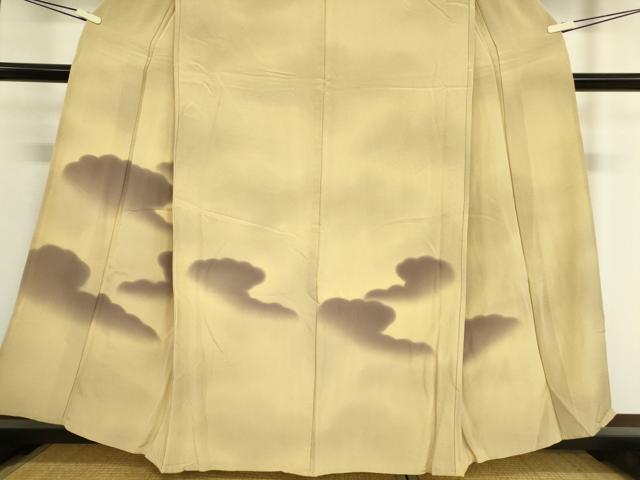 平和屋着物▽訪問着 単衣 雲重ね文 正絹 逸品 DAAV5393az