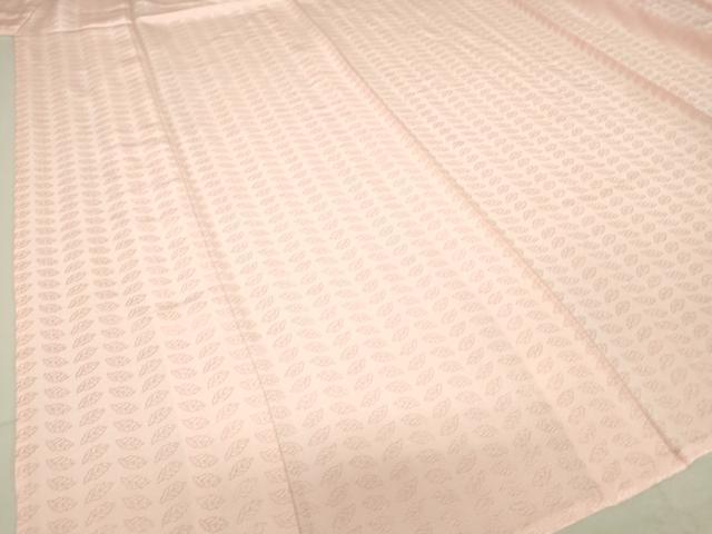 平和屋着物▽上質な色無地 単衣 舞葉地紋 ローズダスト色 正絹 逸品 DAAV5396az