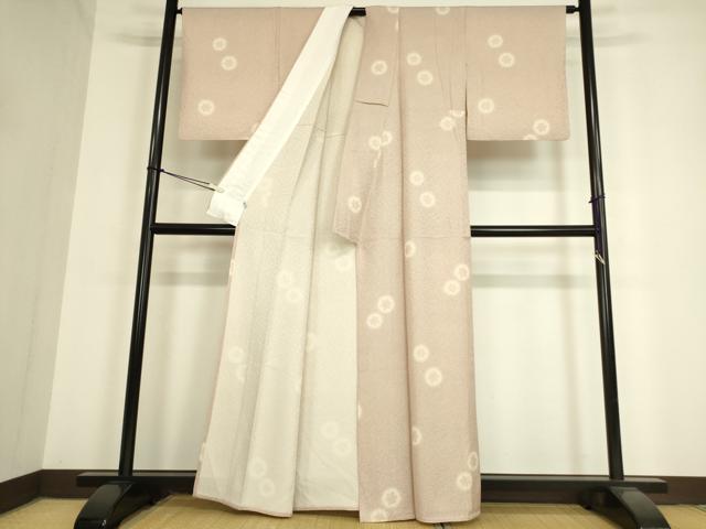 平和屋着物▽上質な小紋 単衣 雪輪文 蛍暈し ほてい屋扱い 正絹 逸品 DAAV5412az