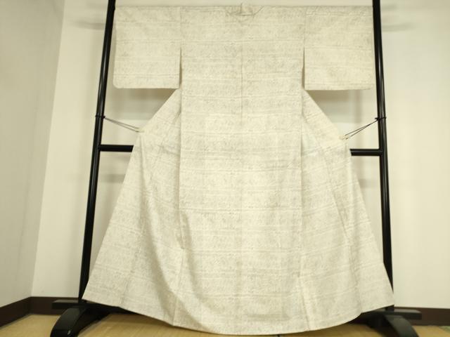 平和屋着物▽上質な紬 単衣 花鳥文 反端付き 正絹 逸品 DAAV5431az