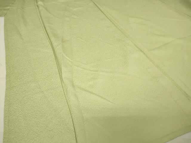 平和屋着物▽上質な色無地 単衣 裏葉柳色 正絹 逸品 DAAV5547az