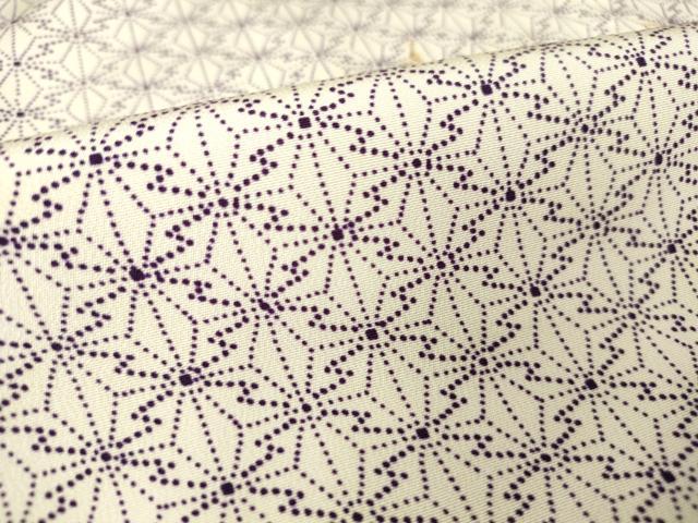 平和屋着物▽上質な小紋 単衣 松皮菱麻の葉文 正絹 逸品 DAAV5561az