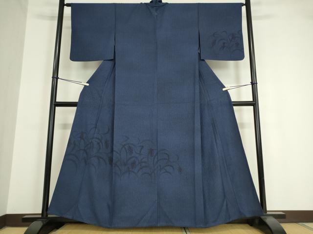 平和屋着物▽訪問着 単衣 草花文 銀通し地 正絹 逸品 DAAV5574az