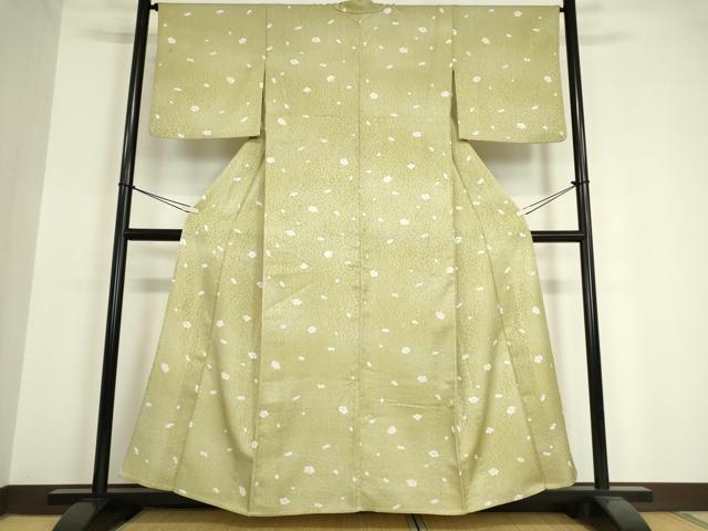 平和屋着物▽小紋 単衣 舞梅文 洗える着物 DAAV5596az