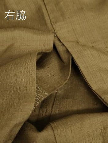 平和屋着物▽男性 紬 単衣 赤墨色 正絹 逸品 DAAV5626az