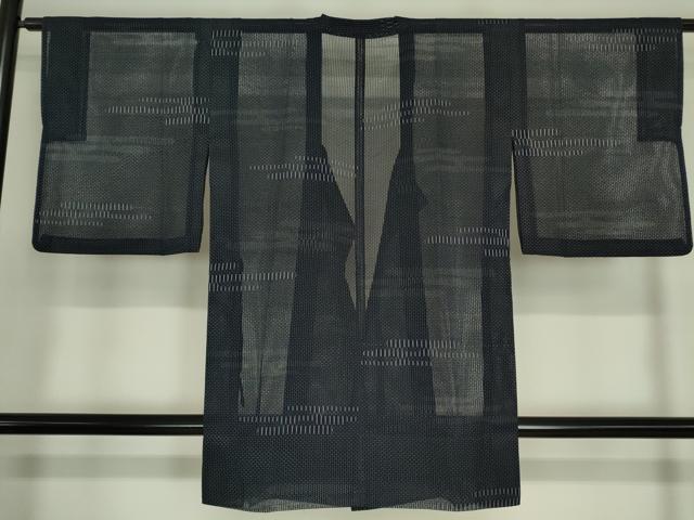 平和屋着物▽道行コート スリーシーズン 春夏秋 塵除け 霞文 ロング丈 正絹 逸品 DAAV5634az