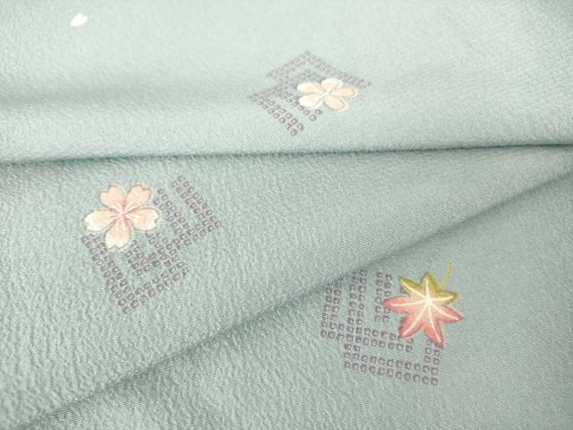 平和屋着物▽小紋 単衣 源氏香花文 洗える着物 DAAV5706az