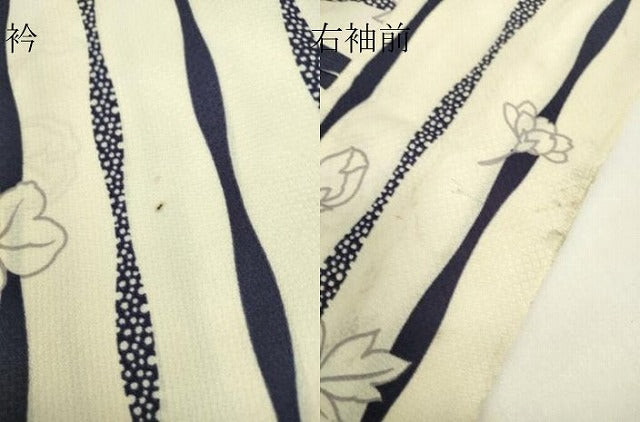 平和屋着物▽小紋 単衣 花間道 洗える着物 DAAV5725az