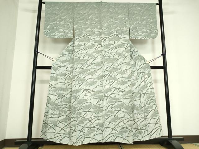 平和屋着物▽訪問着 単衣 作家物 薄文 正絹 逸品 DAAV5777az