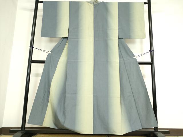 平和屋着物▽上質な紬 単衣 霞文 正絹 逸品 DAAV5796az