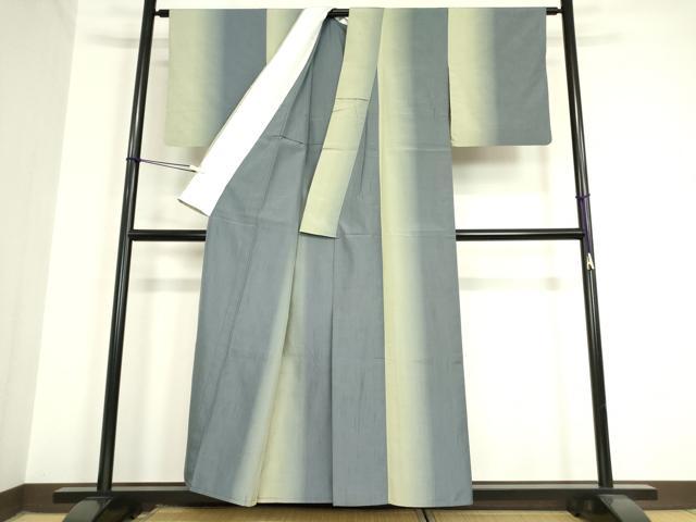 平和屋着物▽上質な紬 単衣 霞文 正絹 逸品 DAAV5796az