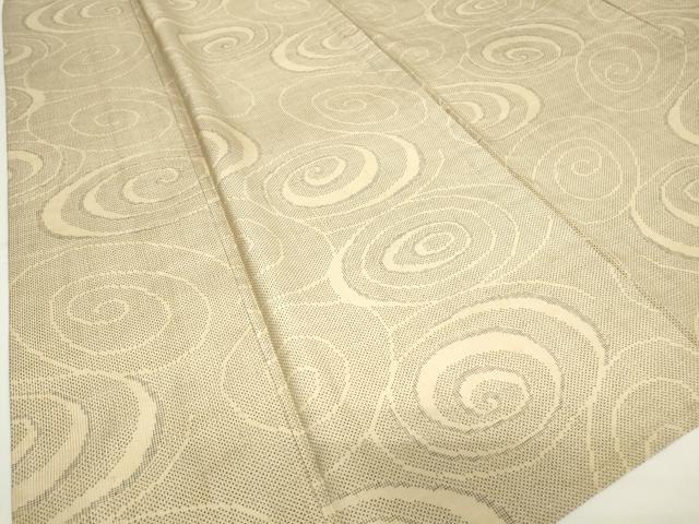 平和屋着物▽本場大島紬 白大島 単衣 7マルキ 流水文 正絹 逸品 DAAV5843az