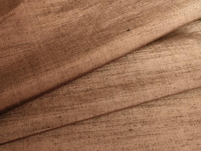 平和屋着物▽上質な紬 単衣 色無地 霞文 正絹 逸品 DAAV5847az