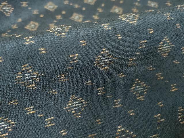 平和屋着物▽薩摩結城 単衣 菱文 外山織物 証紙付き 正絹 逸品 DAAV5849az