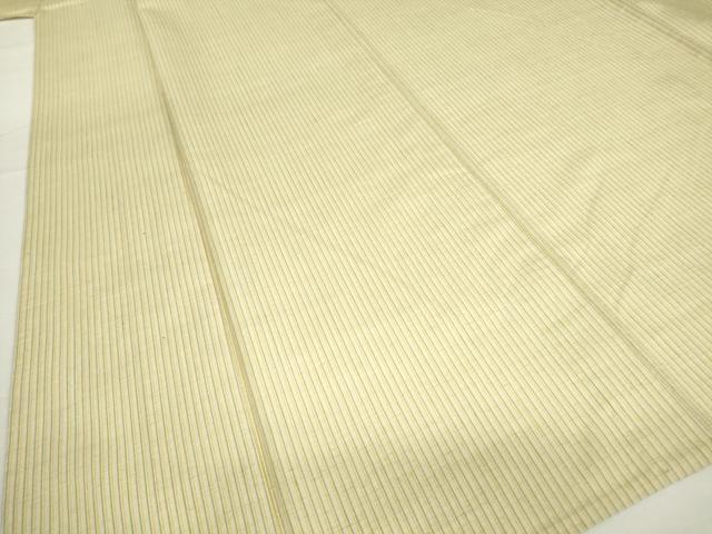 平和屋着物▽上質な紬 単衣 縞 正絹 逸品 DAAV5949az