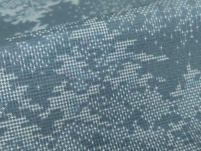 平和屋着物▽本場大島紬 単衣 9マルキ 樹林文 三越扱い 正絹 逸品 DAAV5953az