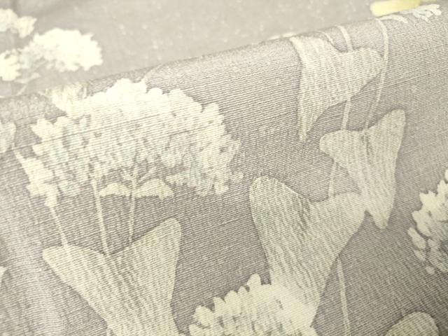 平和屋着物▽訪問着 単衣 お召縮緬 ろうけつ染め 舞蝶花文 正絹 逸品 DAAV5961az