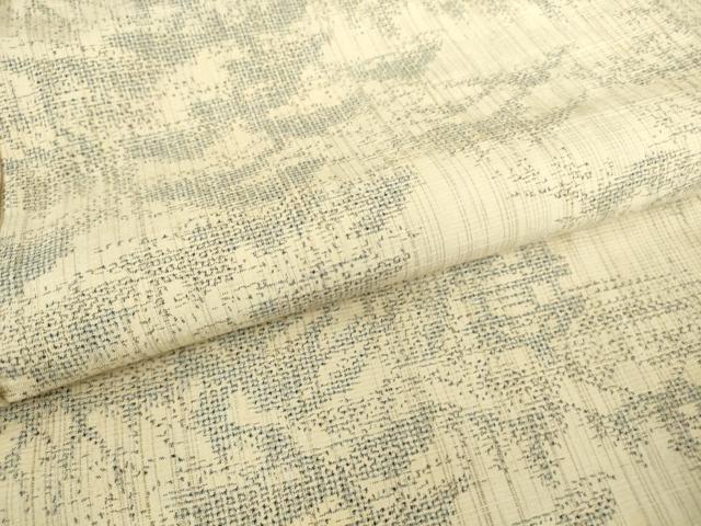 平和屋着物▽上質な紬 単衣 風景松文 正絹 逸品 DAAV5999az