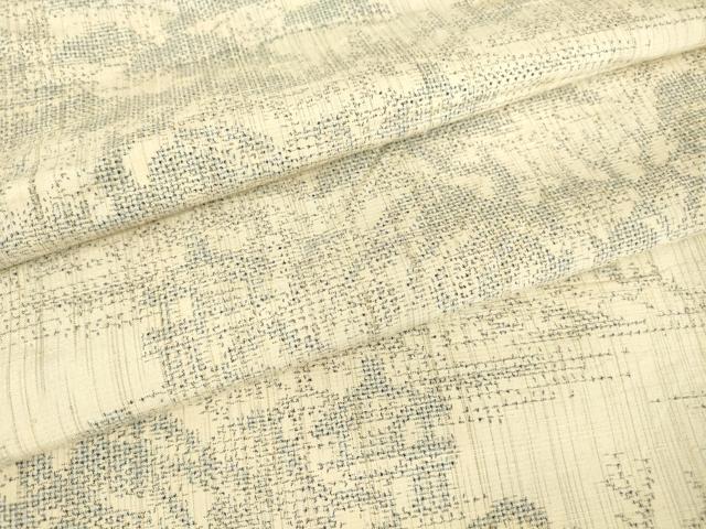 平和屋着物▽上質な紬 単衣 風景松文 正絹 逸品 DAAV5999az