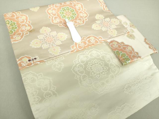 平和屋着物●つけ帯 唐織 正倉院花文 金糸 三越扱い 正絹 逸品 DAAV6091ps