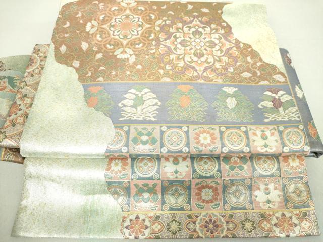 平和屋着物●ワンタッチつけ帯 藤秀錦 金糸 正絹 逸品 未使用 DAAV6094ps